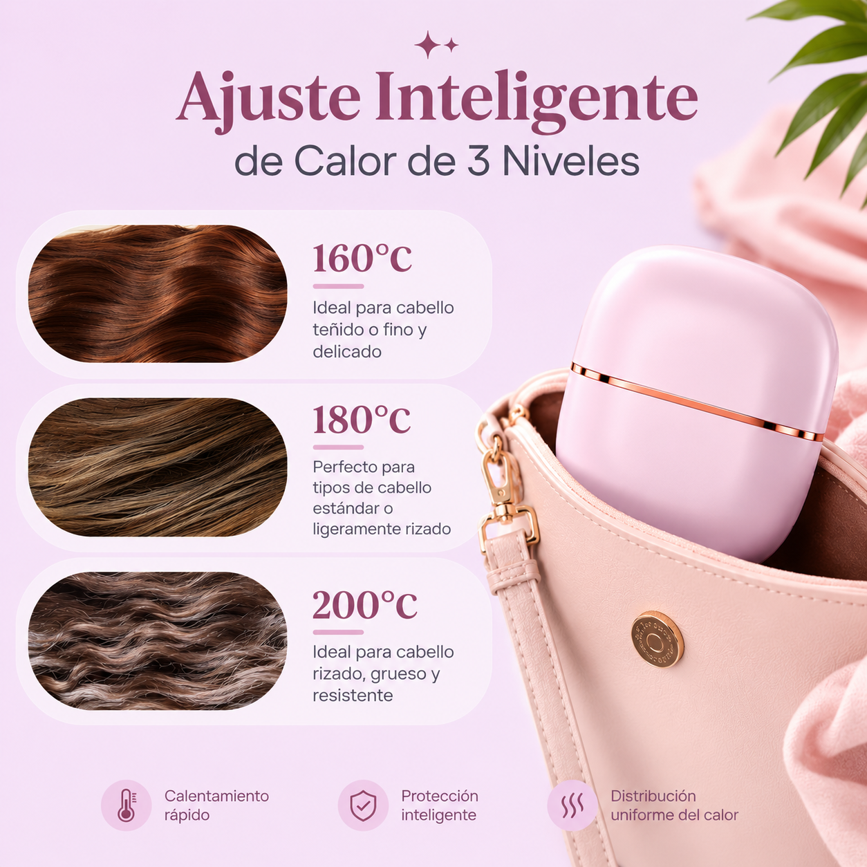 PrimeGlide™ Mini Cepillo Alisador