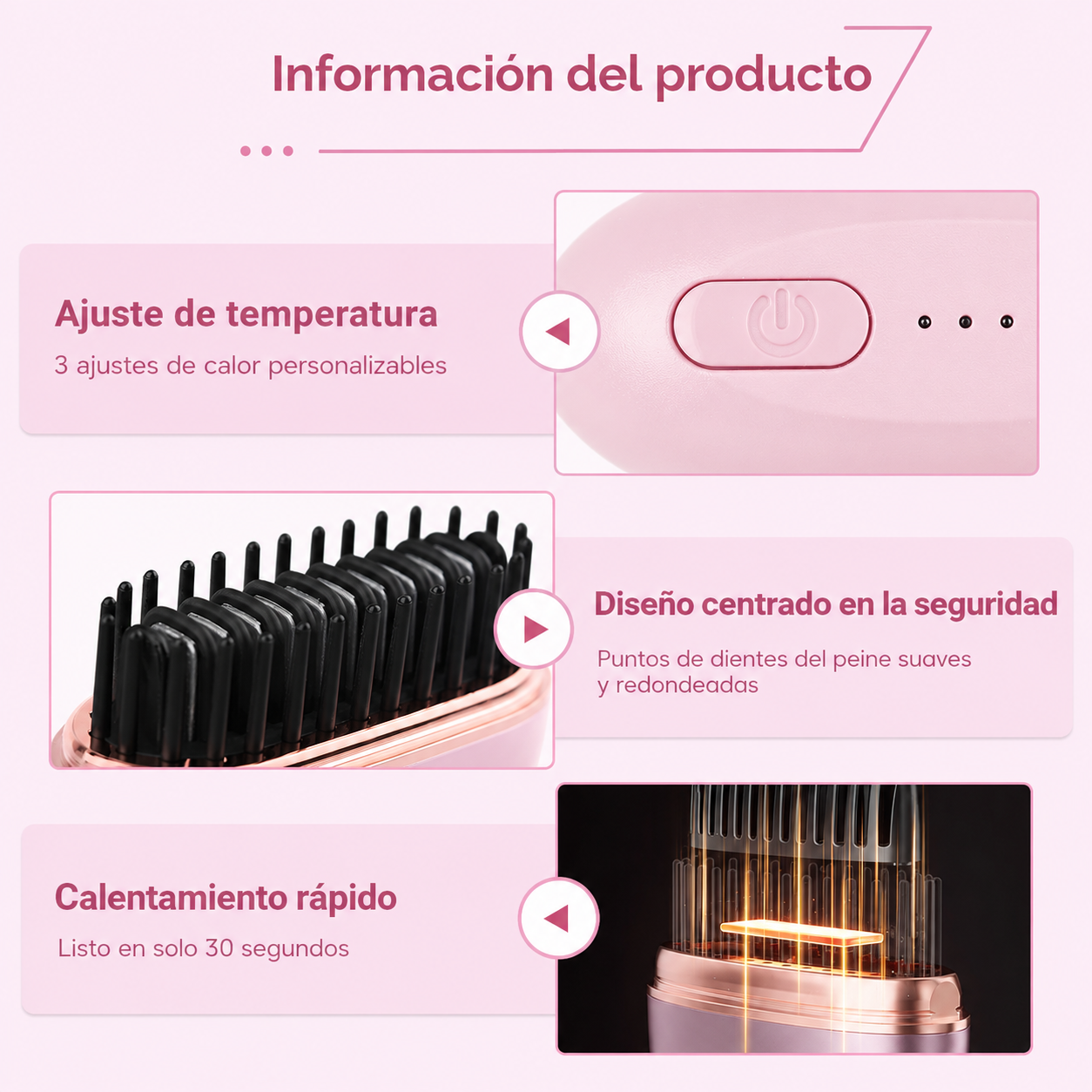 PrimeGlide™ Mini Cepillo Alisador