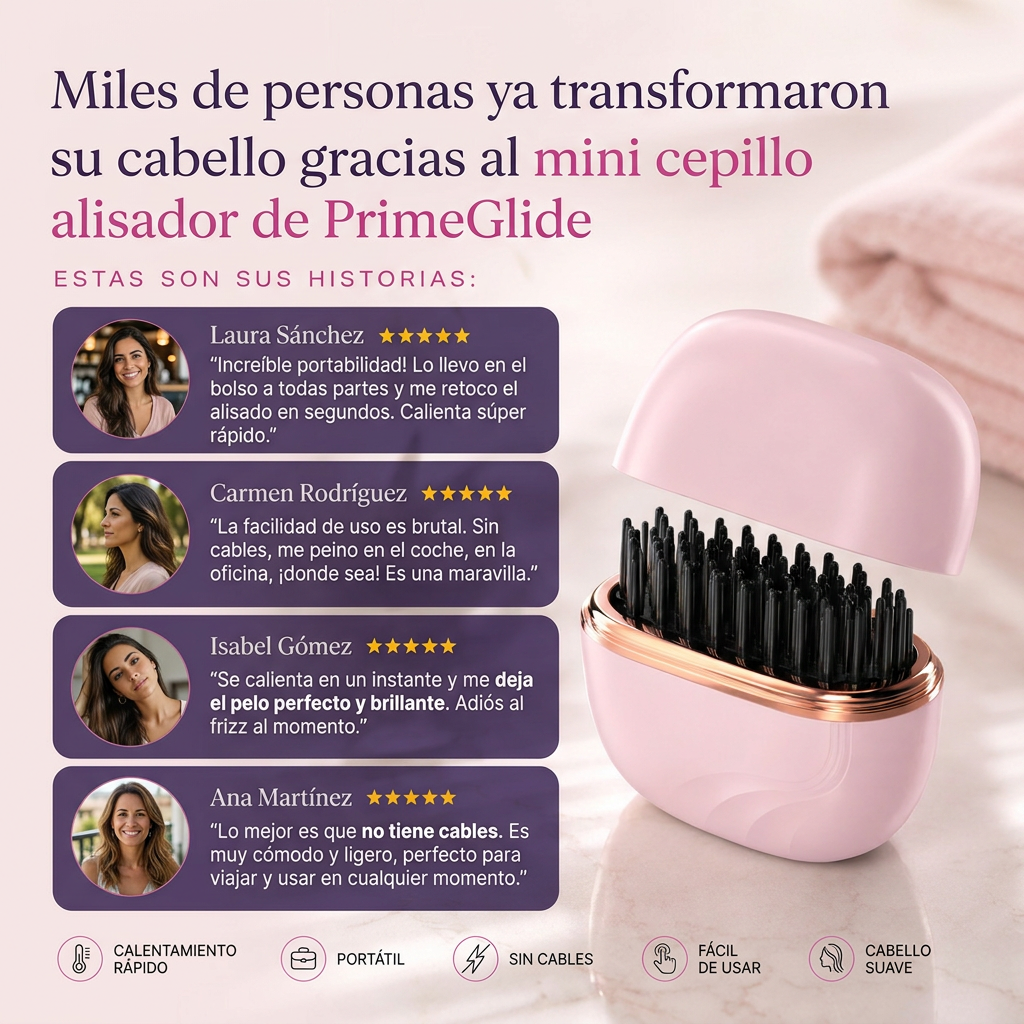 PrimeGlide™ Mini Cepillo Alisador